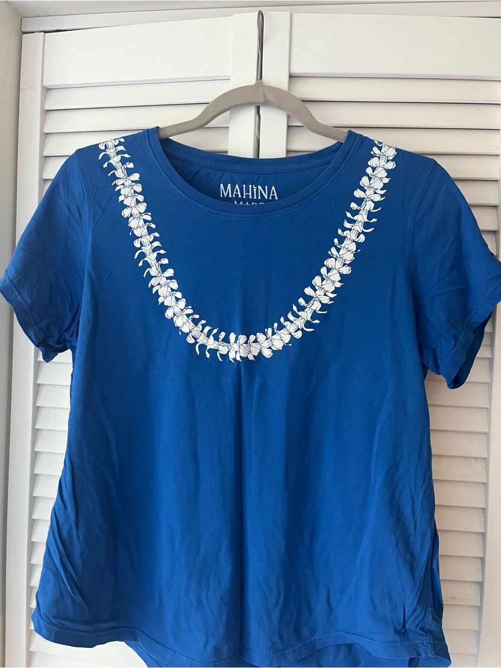 Mahina Made Imua Blue Puakenikeni Short Sleeve Tee